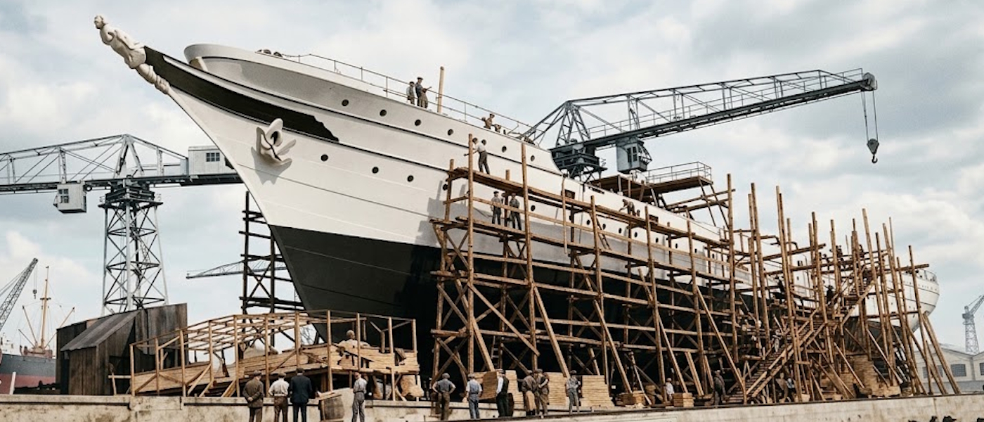 Astillero Echevarrieta y Larrinaga en C&aacute;diz, constructor del buque escuela Juan Sebasti&aacute;n de Elcano