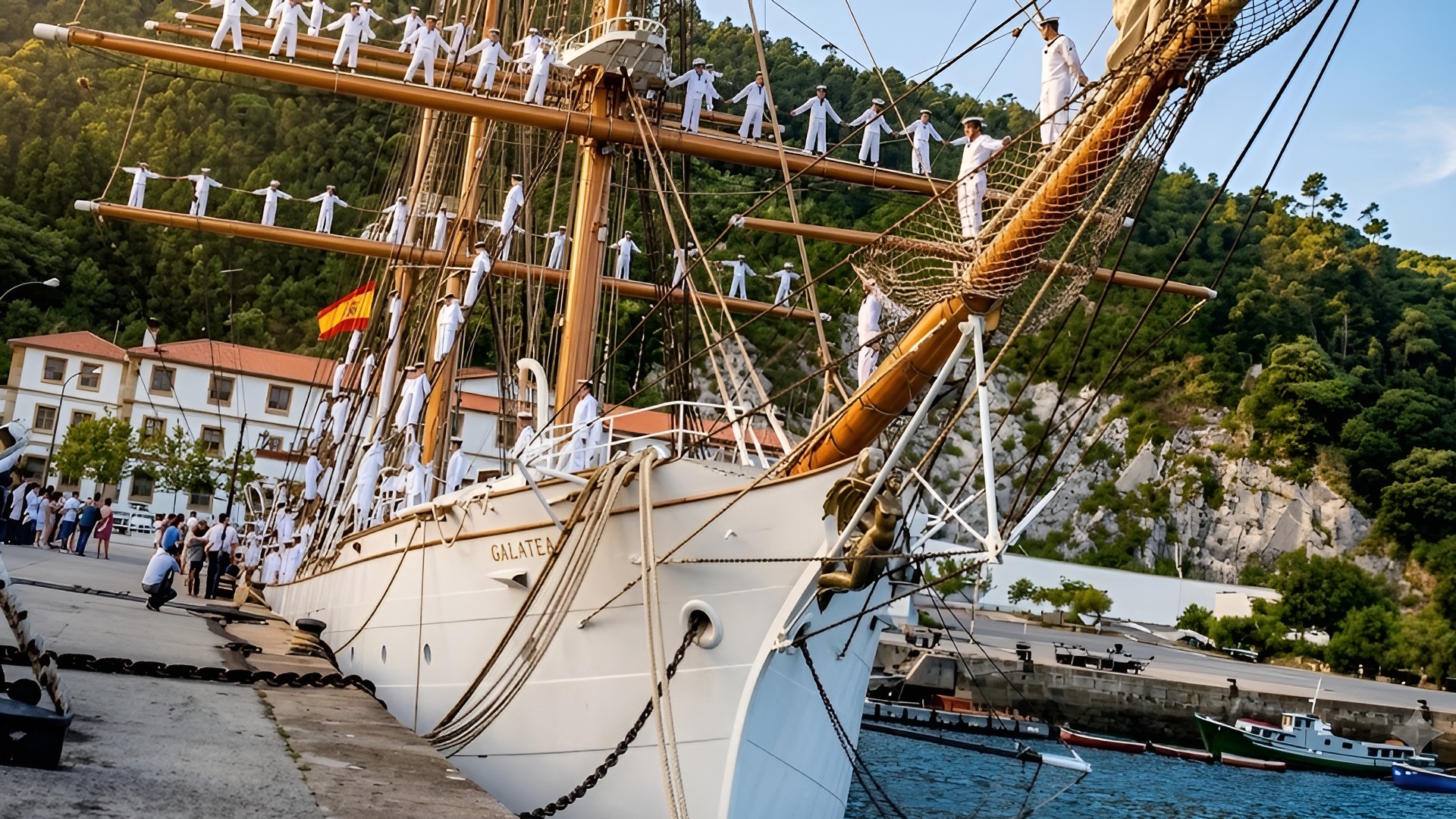 Buque escuela Galatea, buque hist&oacute;rico de la Armada Espa&ntilde;ola en Ferrol