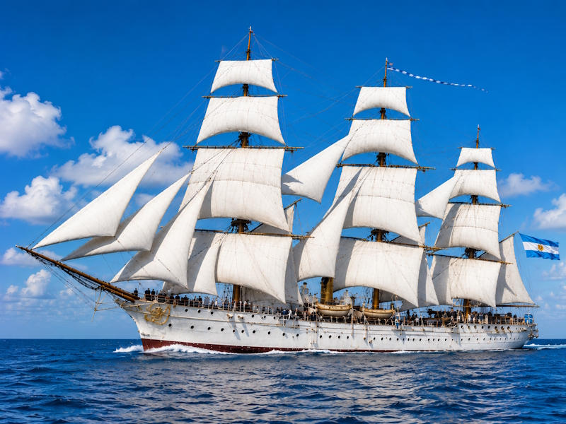 ARA Presidente Sarmiento, hist?rico buque escuela de la Armada Argentina, hoy museo flotante en Buenos Aires